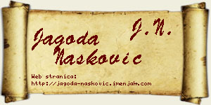 Jagoda Nasković vizit kartica